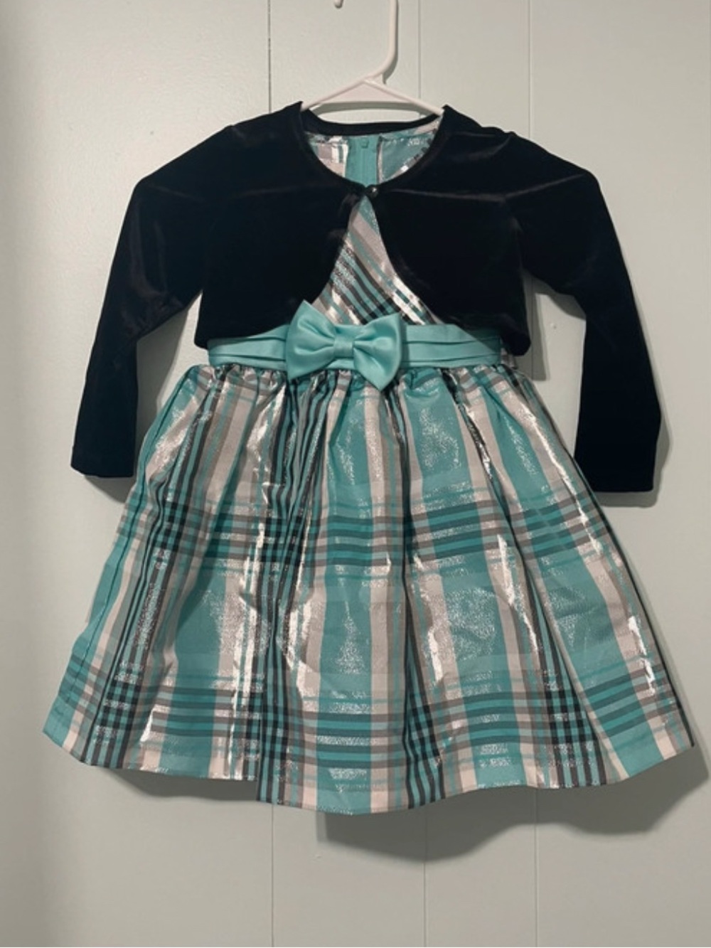 Shiny Plaid Dress